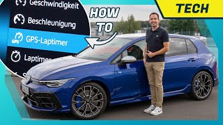 Neue Funktionen im Golf R Facelift 2025: GPS Laptimer, Sound innen & außen, 0-100 km/h ausprobiert