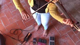 Improvising with my Electric Violin, Octave Pedal Boss OC-3 and Looper pedal RC-30
