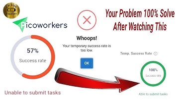 Temporary Success Rate Too low on Picoworkers | How To Increase It Fast | UP for TALENTS