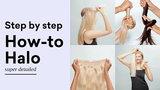How to Wear Halo Hair Extensions | Step by step guide.