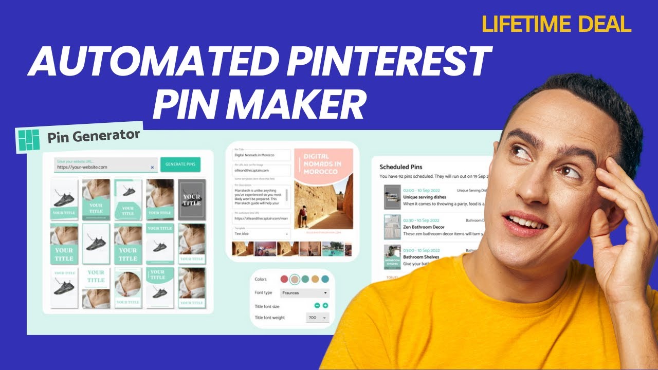 One Button Computer Pin Generator Pin Generator Lifetime Deal I Generate 100's of Pinterest Pins with One ...