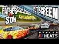 Father vs Son in NASCAR HEAT 5 at Talladega and he Wanted to Wreck Me! Split Screen Gameplay