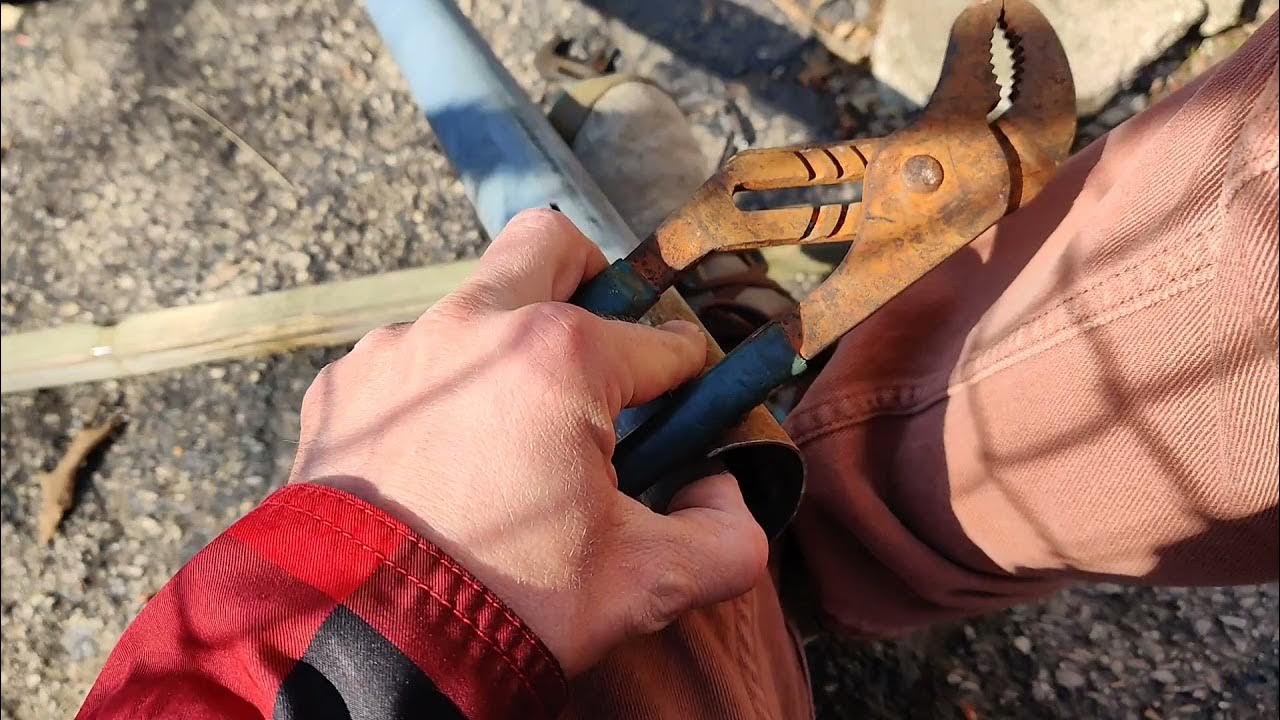 how to "fix" a metal fence post in concrete. life hack YouTube