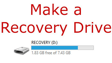 Creating a Recovery Drive in Windows 8.1