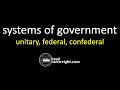 Government Systems: Unitary, Federal, and Confederal Dynamics in Political Power Distribution