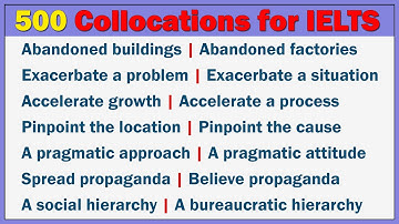 500 Most Commonly Used Group of Words in IELTS