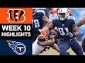 Bengals vs. Titans | NFL Week 10 Game Highlights