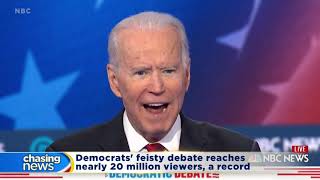Democrats' feisty debate reaches nearly 20 million viewers, a record