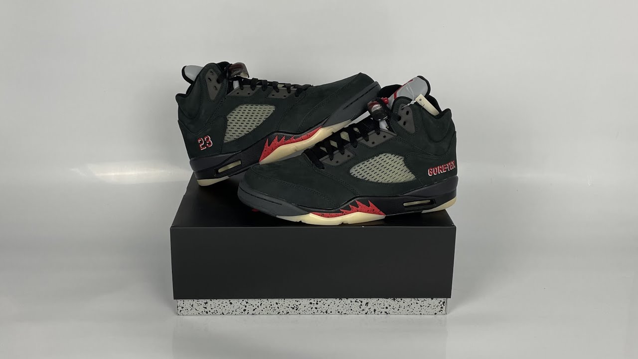 Nike Air Jordan 5 Retro Gore-Tex Off-Noir (W) DR0092-001 - YouTube