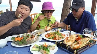 Vietnam Nha trang Food trip to celebrate father's birthday~ - Mukbang eating show