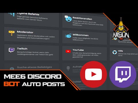 Mee6 Discord Bot - Automatische Twitch und YouTube Posts einrichten