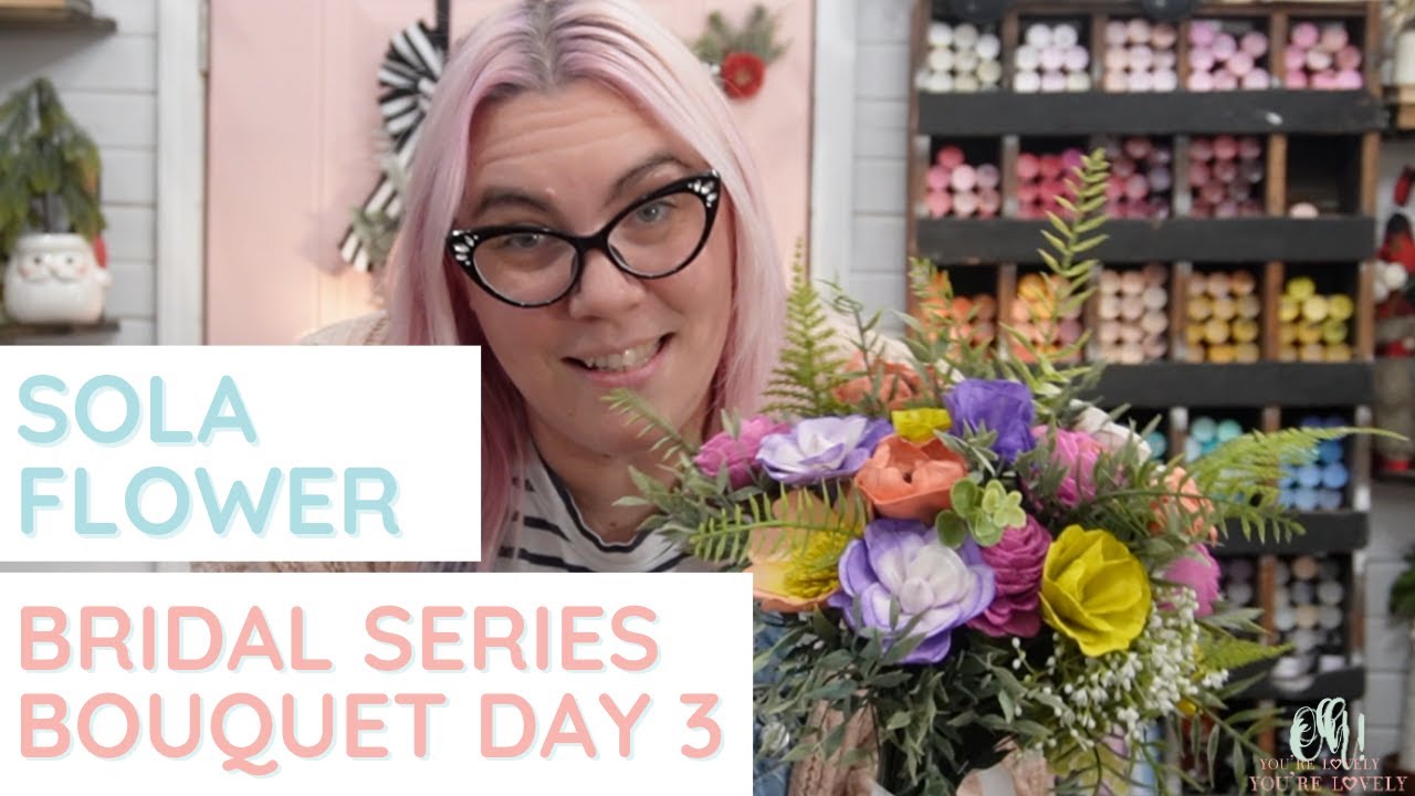 Easy DIY bridesmaid bouquet using wood flowers Bridal Series 2023