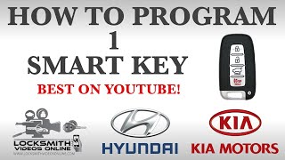 How To Program 1x Smart Key Hyundai / Kia