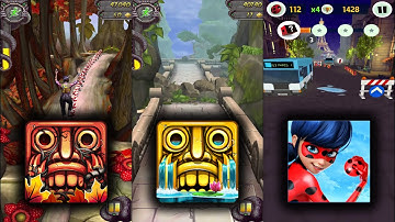 Temple Run 2 Jungle Fall Vs Temple Run 2 Enchanted Palace Vs Miraculous Ladybug & Cat Noir - Endless