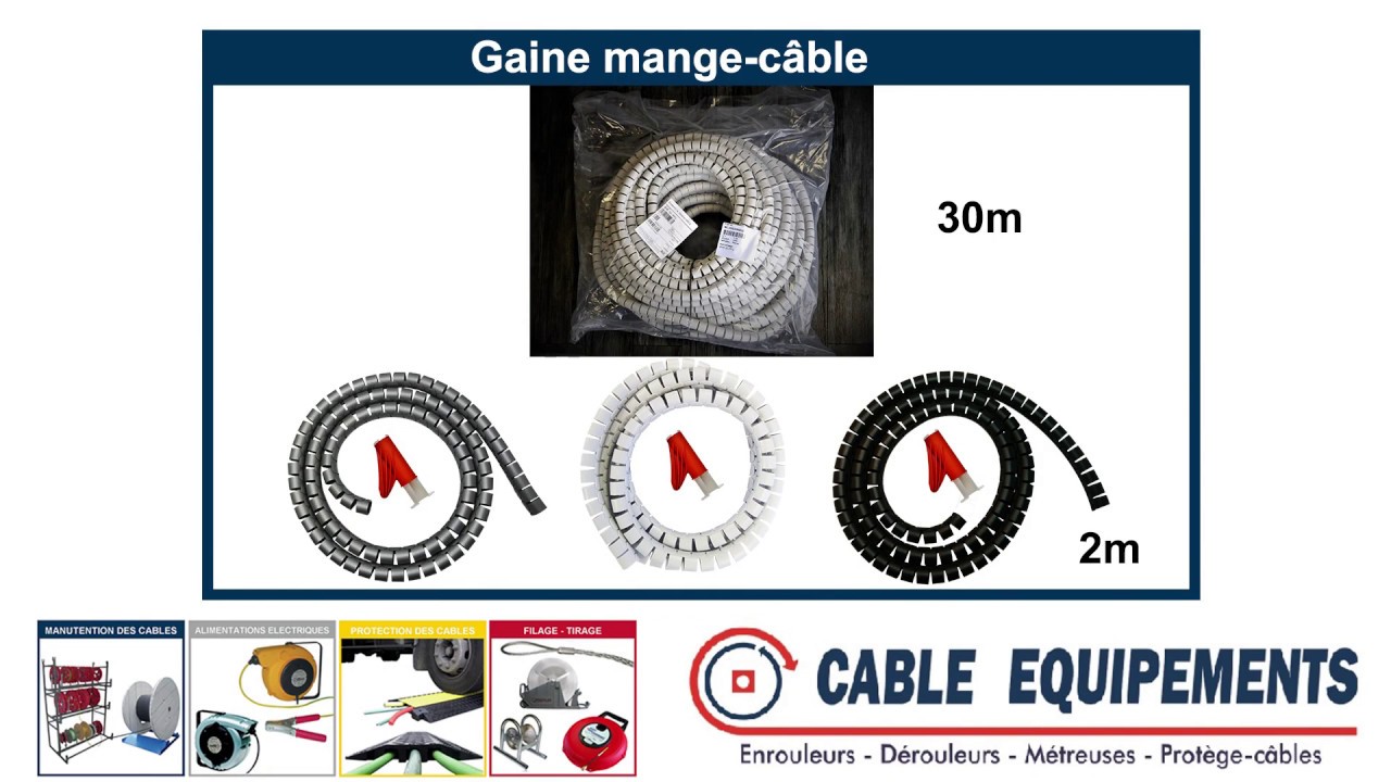 Gaine range câble Noir Ø20 1,5m