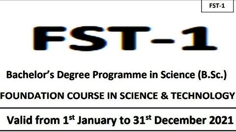 fst-1 solved assignment 2021 / fst-1 solved assignment / fst-1 assignment 2021 / IGNOU solved assign
