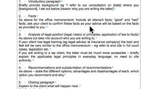 How to draft an office memorandum and a letter of advice to client