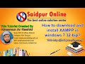 How to download and install XAMPP in windows 7 32-bip?