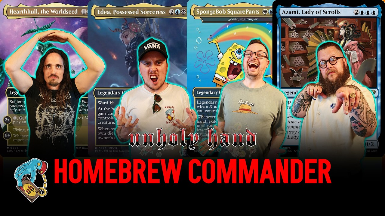 One Spell Steals the Entire Board?! | SpongeBob vs Azami vs Edea vs Hearthhull I MTG Commander thumbnail