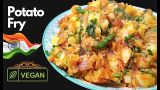 My Go To Fried Potatoes | Aloo Fry | Spicy Potato Fry | Indian Style Potato | Vegan