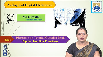 Bipolar Junction Transistor - Discussion on Tutorial Question Bank by Ms. S Swathi