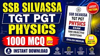 SSB Silvassa TGT PGT Physics Exam 1000 Objective Questions eBook PDF Download En final