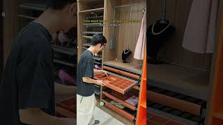 Leather Pull Out Wardrobe System #wardrobe #closet #wardrobedesign #closetdesign #interiordesign