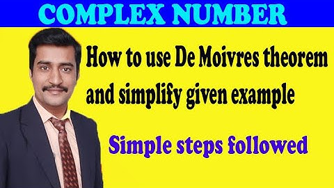 How to use De Moivres theorem and simplify given example