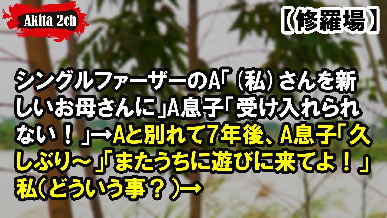 シングルファーザーのA「(私)さんを新しいお母さんに」A息子「受け入れられない！」【AKITA 2ch】