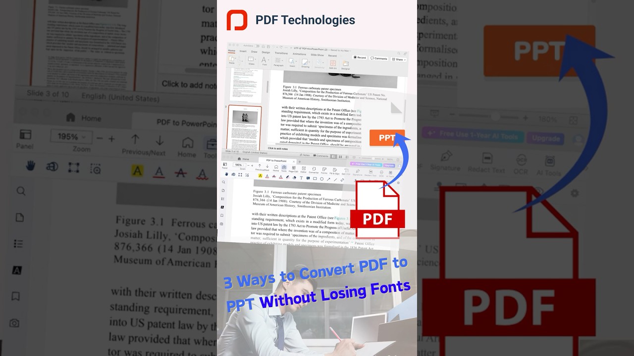 🆓 How to Convert PDF to PPT Without Losing Font – 3 FREE Ways! #microsoft #pdf #mac #howto #how