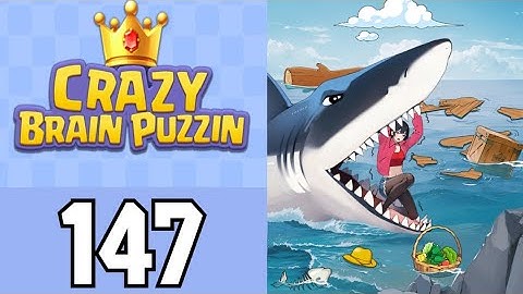 Crazy Brain Puzzle Level 147 Shark Escape | Game Walkthough