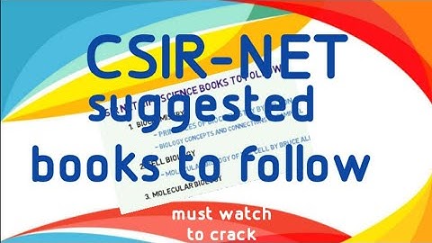 csir net life science - Suggested book readings