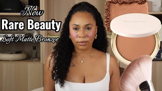 * NEW * Rare Beauty Warm Wishes Soft Matte Bronzer Review | On Oily Skin screenshot 2
