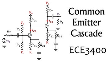 ECE3400 Lecture 16: Cascaded Common Emitter Amplifiers (Analog Electronics, Georgia Tech course)