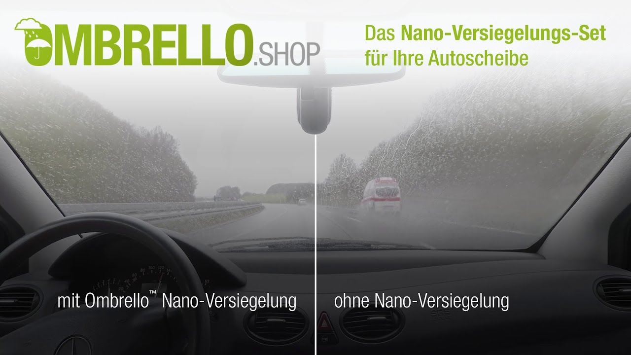 Ombrello - Die Nano-Versiegelung für Ihre Autoscheibe!