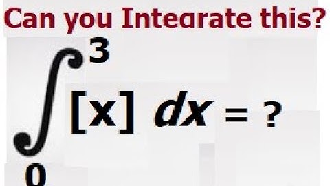 Integrate the Greatest Integer function of x
