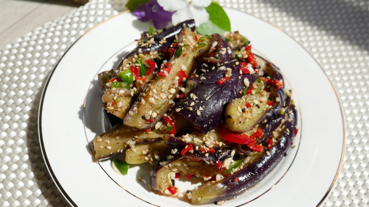가지무침 ( Eggplant Side Dish ) - Youtube