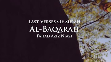 Last 2 Verses Ayaat Surah Al-Baqarah - Fahad Aziz Niazi أواخر سورة البقرة  - ‏ فهد عزيز نيازي ￼￼￼￼￼