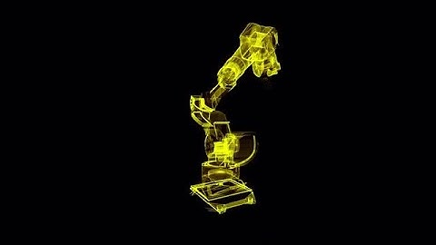 Hologram Of A Robot Stock Motion Graphics
