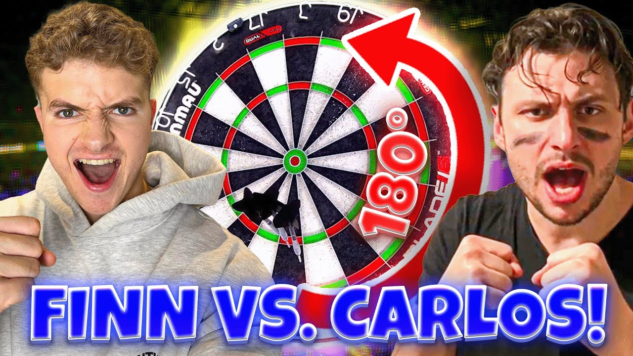 DUELL AUF UMGEDREHTER DARTSCHEIBE!😱😂 Finn Vs. Carlos!🔥