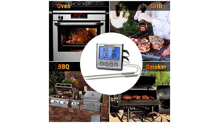 ThermoPro TP 17 Dual Probe Digital Cooking Meat Thermometer Large LCD Backlight Food Grill Thermomet