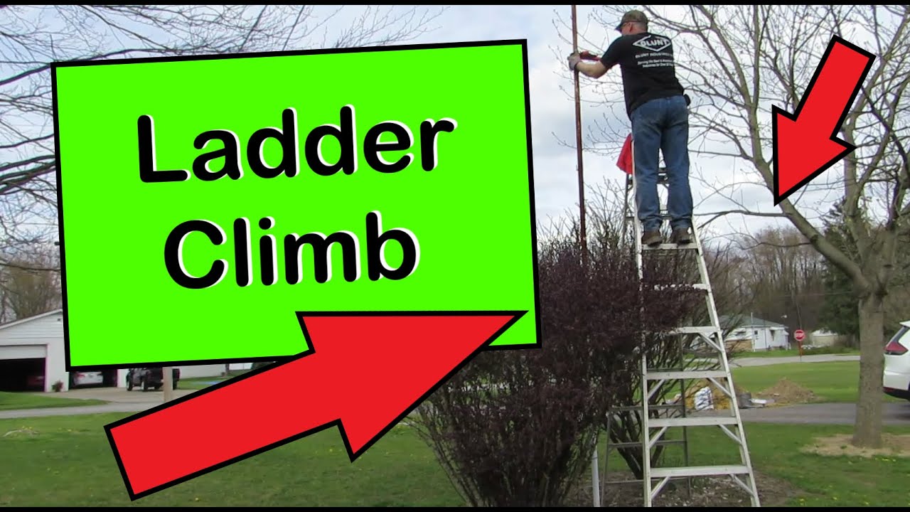 Climbing The Ladder To Fix The Flagpole YouTube