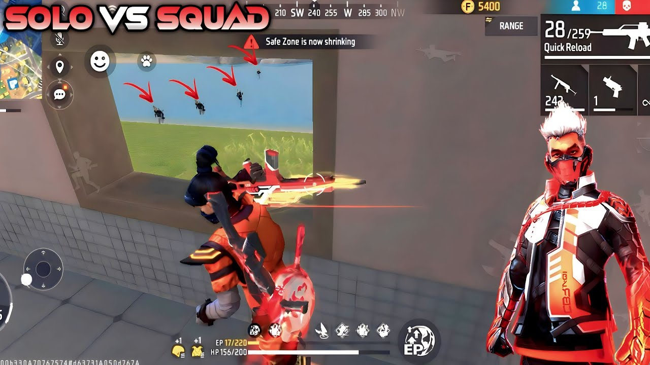 Solo Vs Squad Rush Gameplay 🔥 || Free Fire || Spread Masti - YouTube