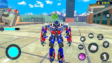 Optimus Prime Multiple Transformation Jet Robot Car Game 2020 - Android Gameplay