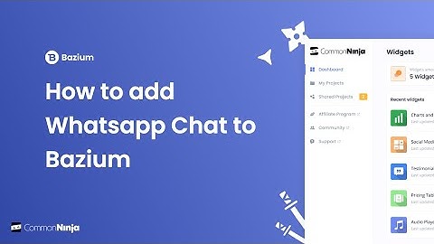 How to add a Whatsapp Chat to Bazium