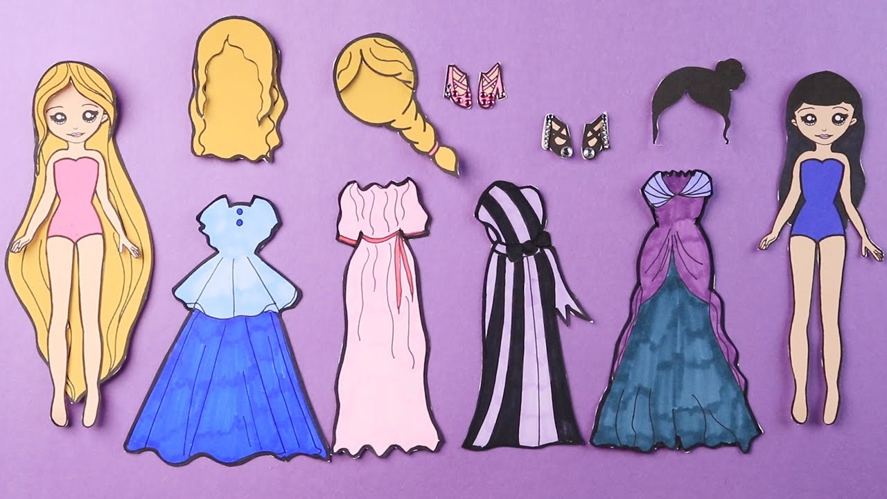paper-dolls-dress-up-wardrobe-with-clothes-tutorial-easy-drawing-how-to-draw-clothes-dresses