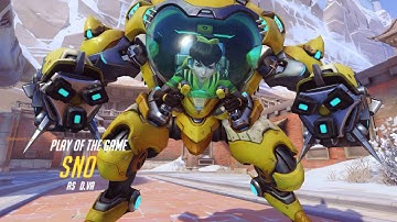 Overwatch - Closed Beta - Super Dull Play of the Game with D.Va