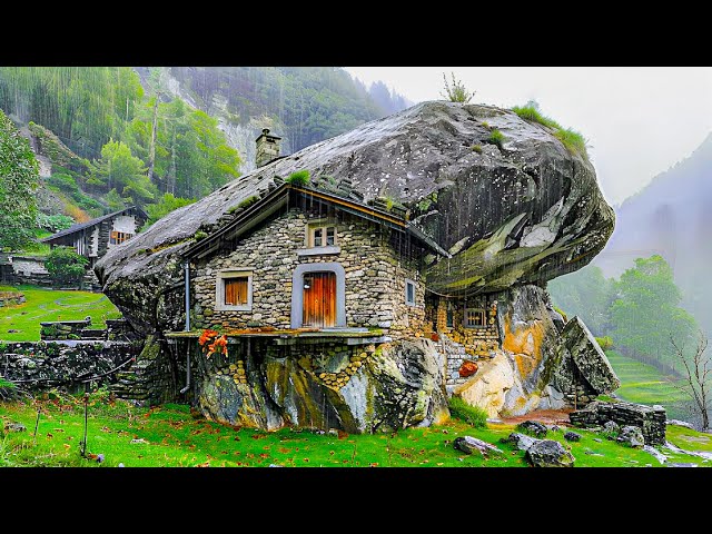 Rare Fairy Tale Village in Switzerland 🇨🇭 Sabbione 🌧️ Rain Ambiance! class=