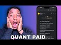 Got paid from QUANT | Deposit | withdrawal proof