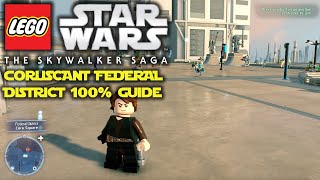 Coruscant Federal District 100% Walkthrough | LEGO Star Wars: The Skywalker Saga Tutorial